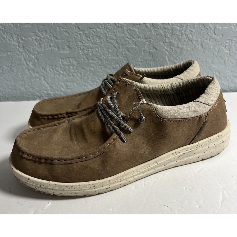 Hey Dude Paul Desert Mens Slip On Loafers Moc Toe Shoes 112290300 Size 11